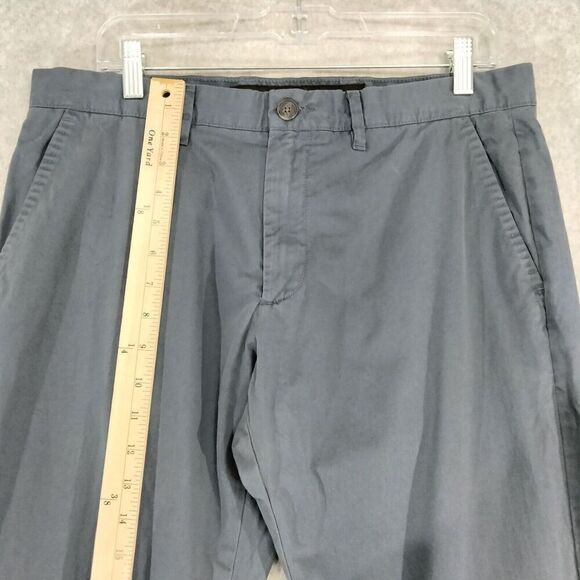 Marc Anthony Mens Size 34W x 29L Blue Khaki Chino Flat Front Pants Workwear - Picture 5 of 11